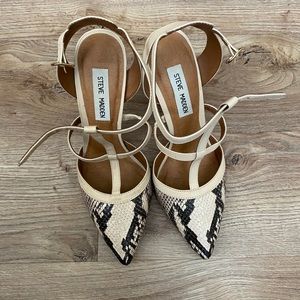 Steve Madden snake print heels